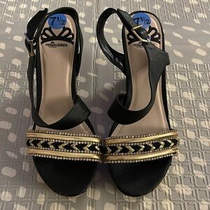 Black & Gold Wedges